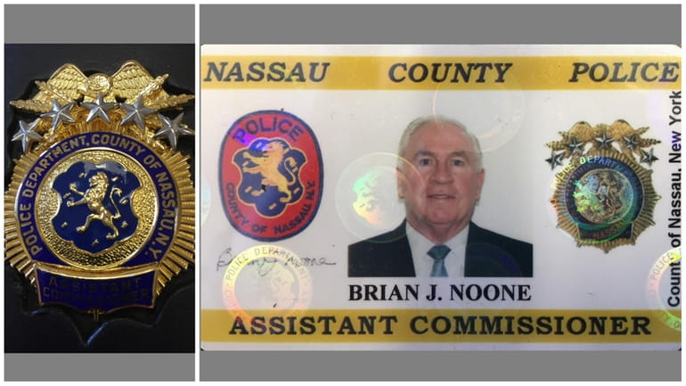 Oyster Bay Inspector General Brian Noone's old police badge and...