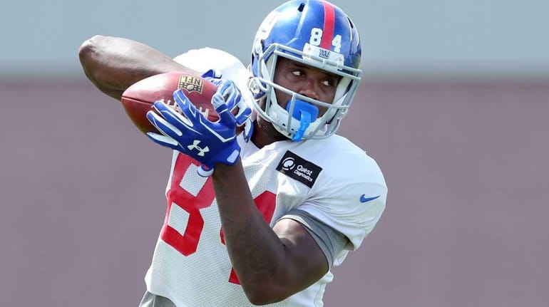 New York Giants tight end Larry Donnell makes a catch...