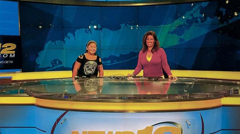 Kidsday reporter Mia Seeto and Antoinette Biordi from News12 Long...