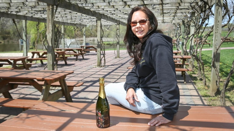 Domenica Pugliese, manager and co-owner of Pugliese Winery in Cutchogue,...