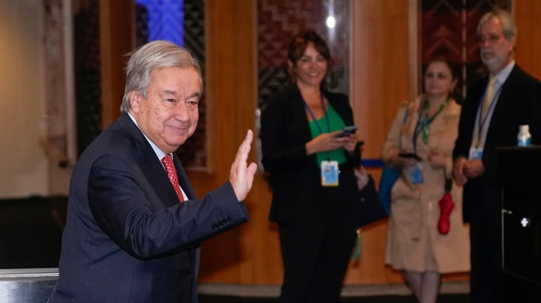 United Nations Secretary-General Antonio Guterres arrives to the SDG Summit...