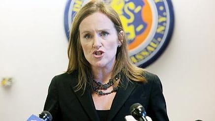 An undated file photo of Kathleen Rice at a news...