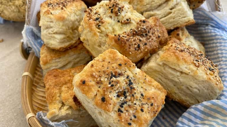 Pat's Bakehouse sells buttermilk biscuits -- plain and "everything" --...