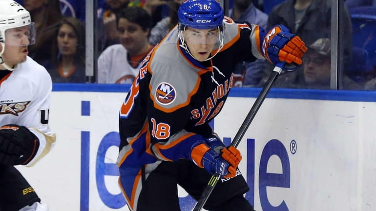 Ryan Strome of the Islanders skates against the Anaheim Ducks...