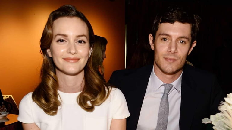 Leighton Meester and Adam Brody attend the 68th annual Tony...