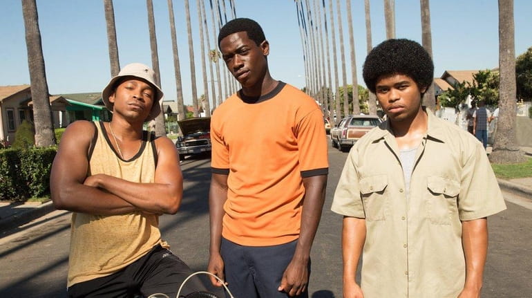 From left, Malcolm Mays, Damson Idris and Isaiah John in...