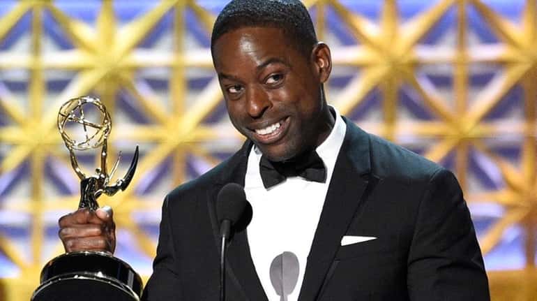 Sterling K. Brown accepts the award for outstanding lead actor...