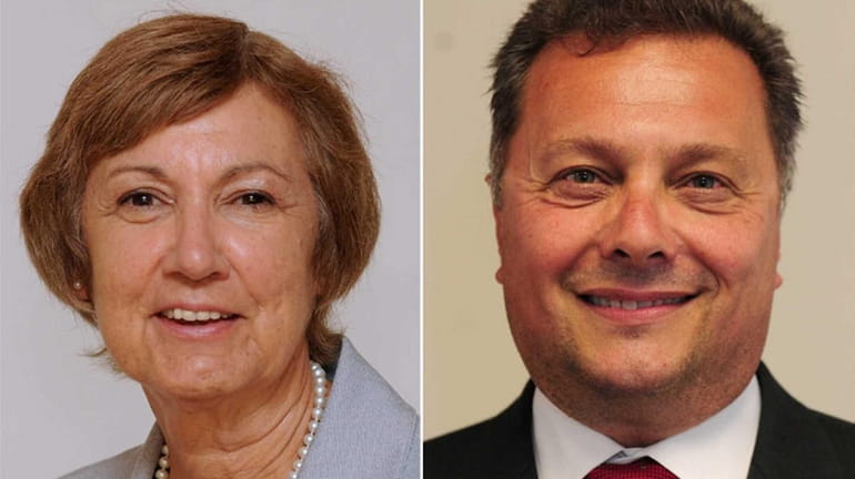 Brookhaven Town Board incumbent Connie Kepert and challenger Michael A....