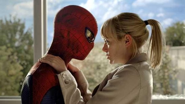 Andrew Garfield and Emma Stone in "The Amazing Spider-Man." (Columbia...