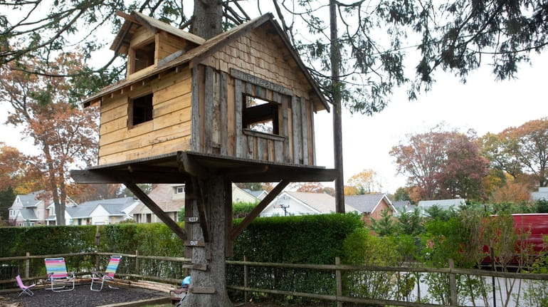 Babylon Village resident John Lepper built this treehouse for his...