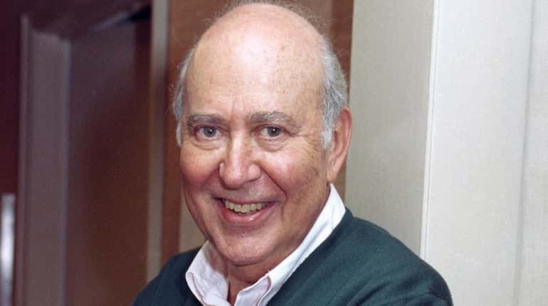 Writer-comedian and film director Carl Reiner after an interview in...