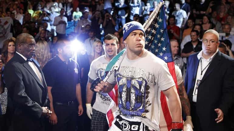 Tito Ortiz enters the arena just before his fight against...