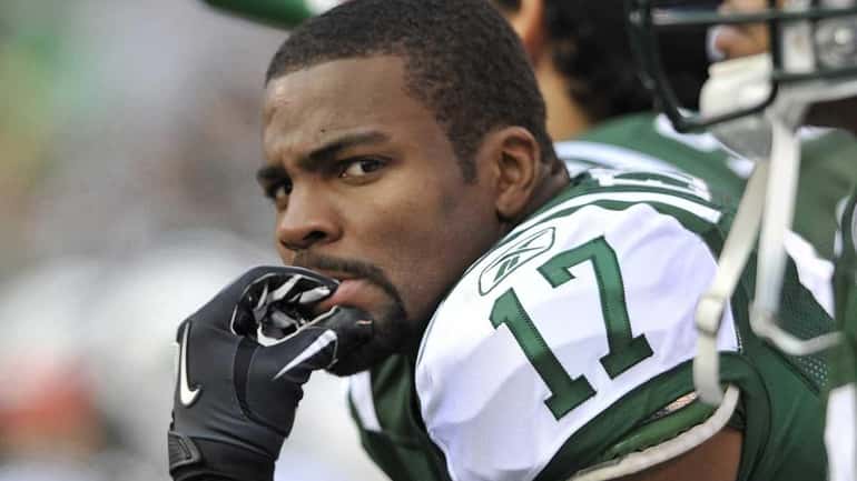 Braylon Edwards bites his nails during a recent game against...