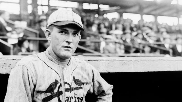 St. Louis Cardinals second baseman Rogers Hornsby is shown, 1926....