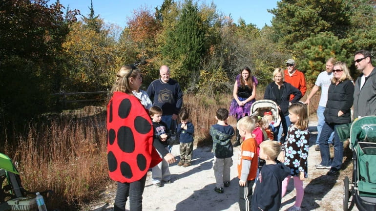 Participants enjoy the Enchanted Forest Trail at the Quogue Wildlife...