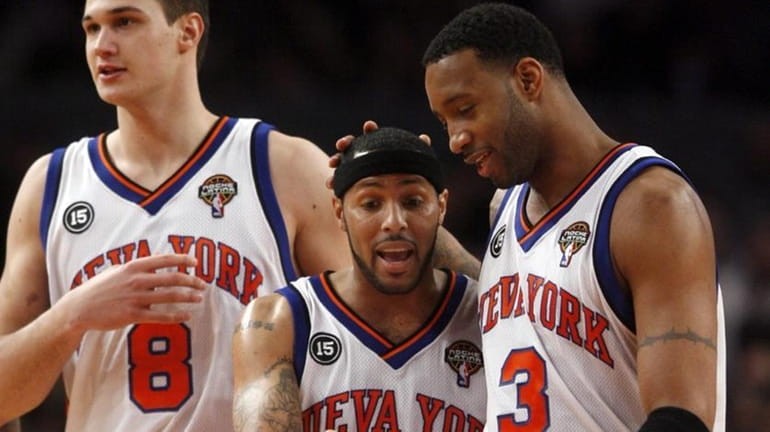 New York Knicks #8 Danilo Gallinari, #50 Eddie House and...