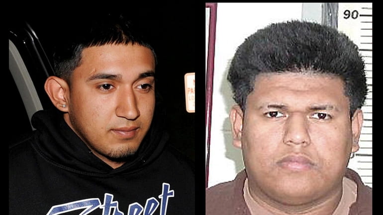 Alleged MS-13 gang members Jairo Saenz, left, and his brother,...