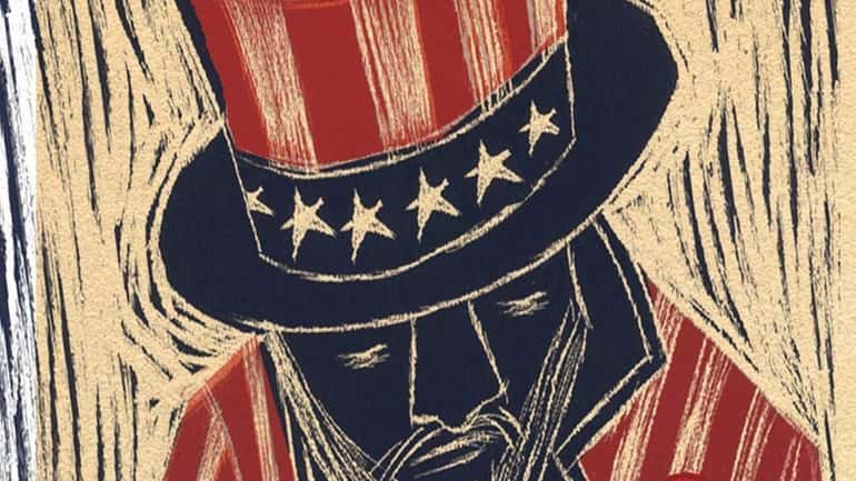 Uncle Sam fights AIDS TMS Illustration by Donna Grethen