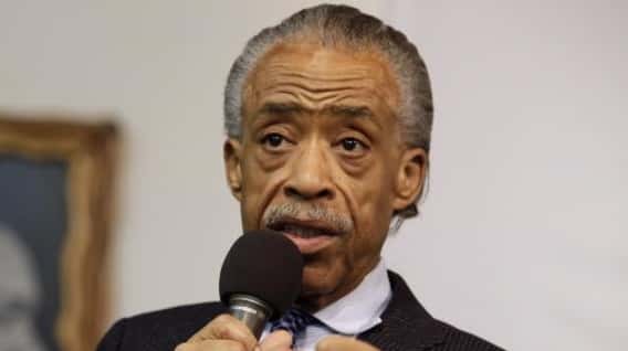 Rev. Al Sharpton speaks during a rally at the National...