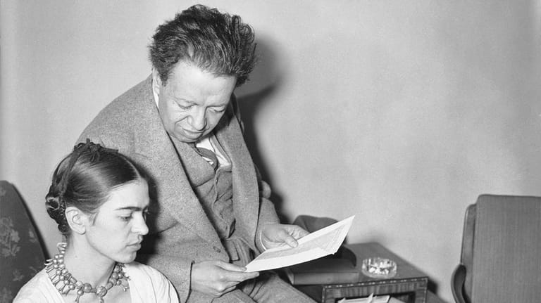 Mexican Artists Diego Rivera and his wife Frida Kahlo appear...