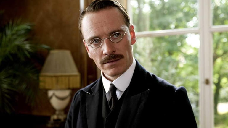 Michael Fassbender playing the psychcologist Carl Jung in the film...