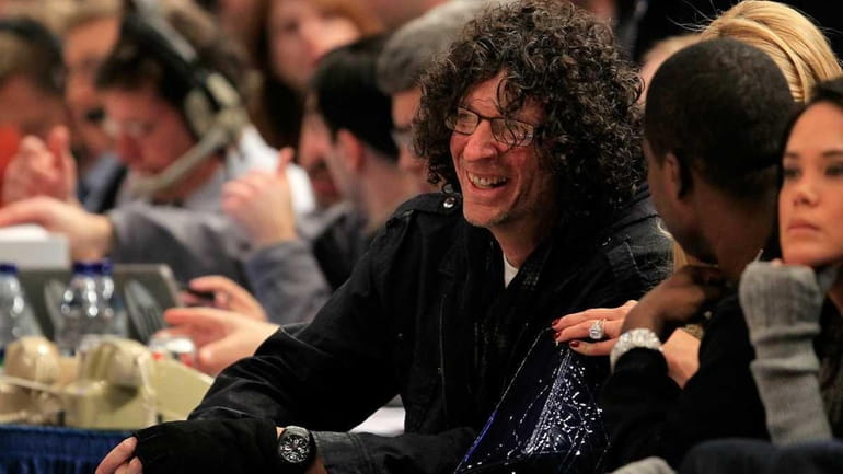 King of All Media Howard Stern sits court side at...