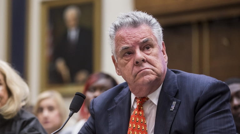Rep. Peter King (R-Seaford) testifies at a House hearing Tuesday...