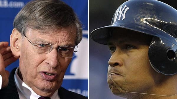 This composite of two AP photos shows MLB commissioner Bud...