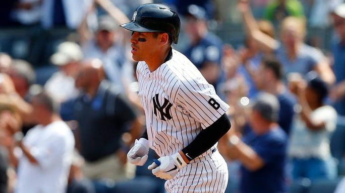 Jacoby Ellsbury of the New York Yankees goes into his...
