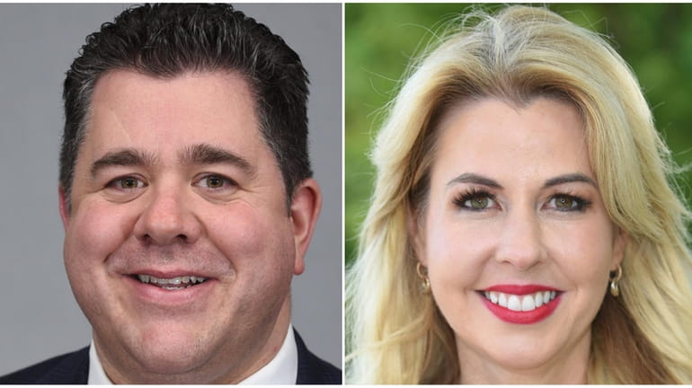 Nick LaLota and Michelle Bond, contenders in the Republican primary...