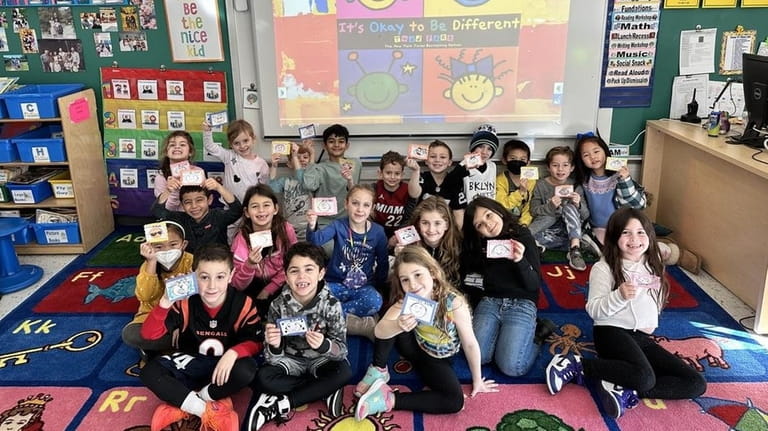 Students at Harbor Hill Elementary School in the Roslyn School...