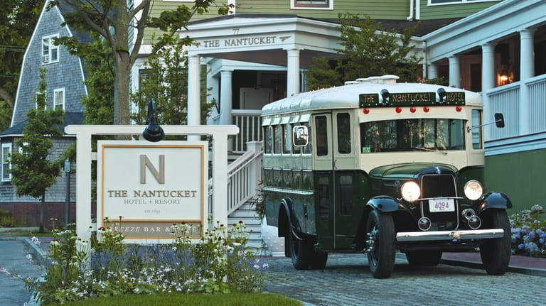 The entrance of The Nantucket, located in Nantucket, MA. 