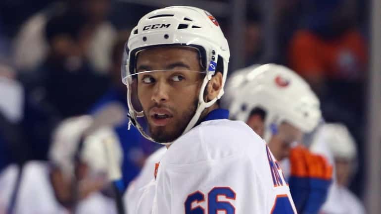 Joshua Ho-Sang skates in the 2015 New York Islanders Blue...