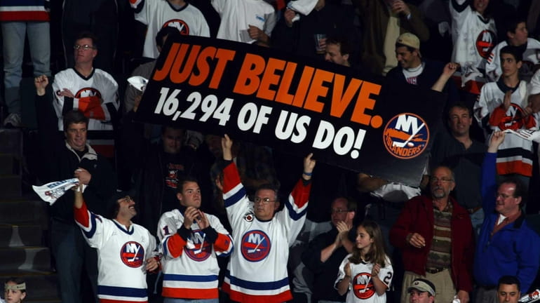 Fans in the first period of game 6 between New...
