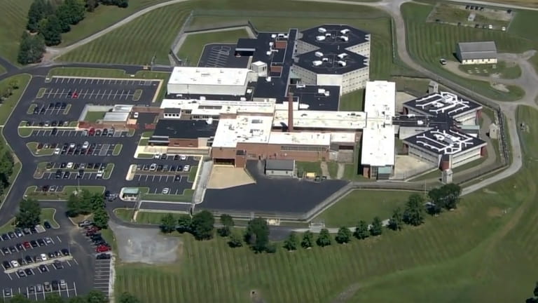 This aerial photo shows Chester County Prison on Thursday, Aug....