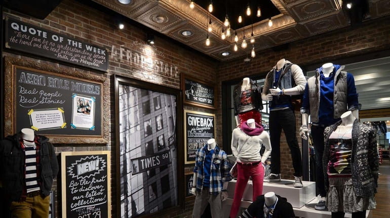 The entrance to the new Aeropostale concept store at Roosevelt...