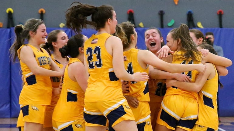 West Babylon is jubilant after defeating Plainedge in Long Island...