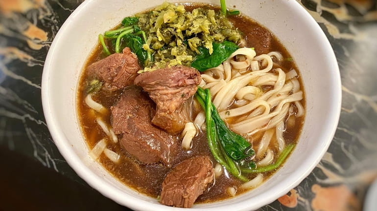 Braised beef noodle soup is one of the Taiwanese specialties...