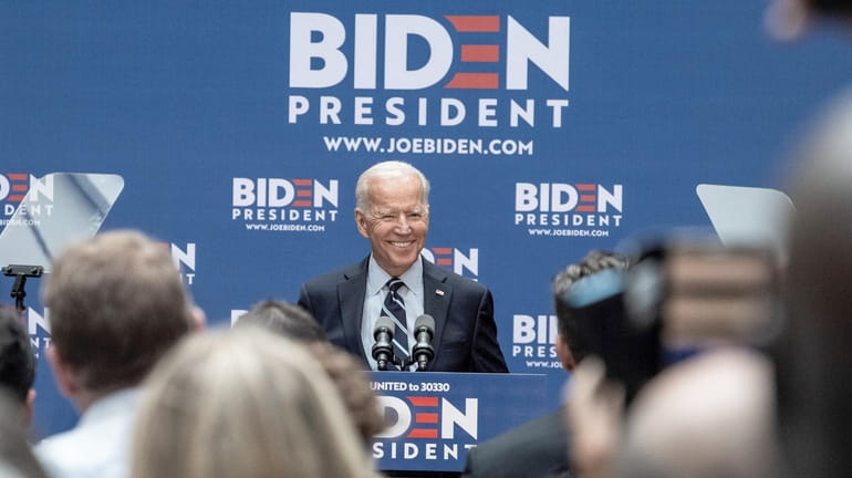 Democratic presidential candidate Joe Biden in Manhattan on Thursday.