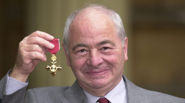 British author Colin Dexter after receiving an Order of the...
