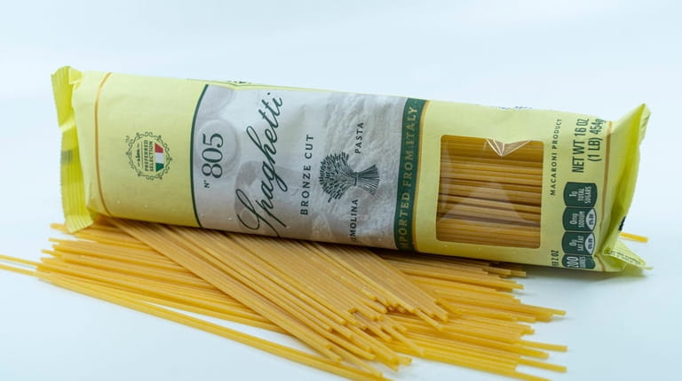 Bronze cut spaghetti, a product from Italy in their preferred...