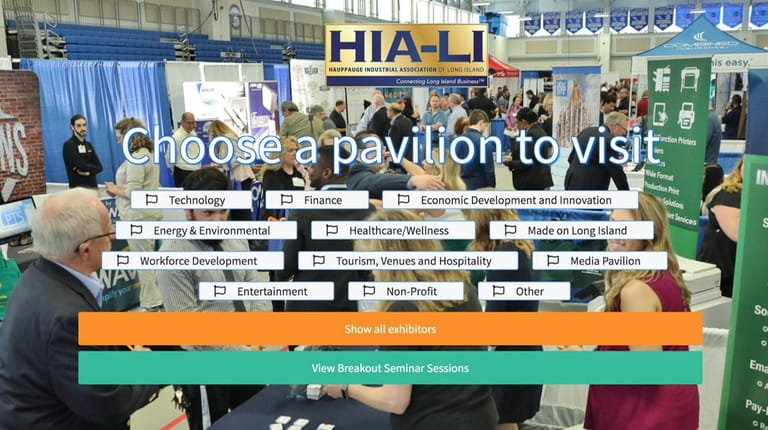 The landing page for 2020 HIA-LI trade show. the show was...