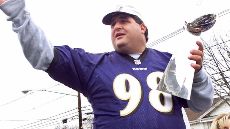 Tony Siragusa, defensive tackle for the Super Bowl-champion Baltimore Ravens,...