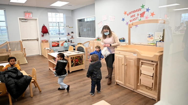 A toddler room at Harmony Early Learning Center, which also...