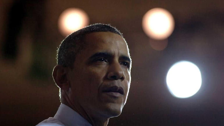 President Barack Obama speaks at Scranton High School in Scranton,...