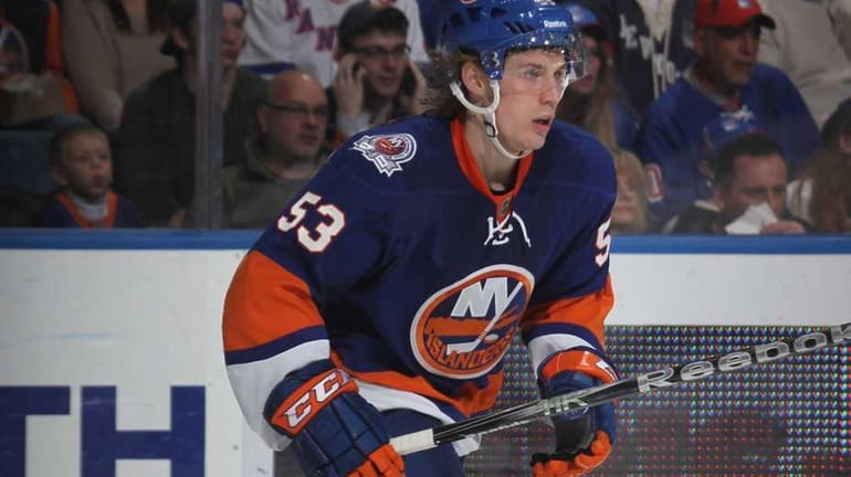 Casey Cizikas of the Islanders skates in his first NHL...
