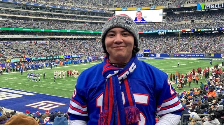 Giants fan Nathan Fioravante at the Giants game on Jan....