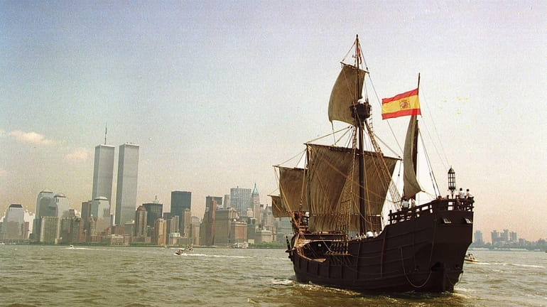 An authentic replica of Christopher Columbus' ship, the Santa Maria,...