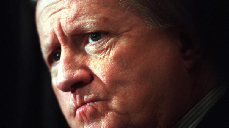 Yankees owner George Steinbrenner is seen at a news conference...