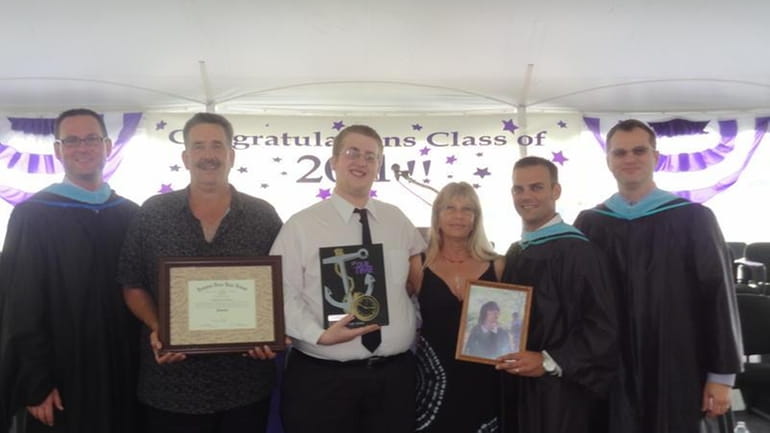 Joseph Marino's received his diploma from Hampton Bays High School...